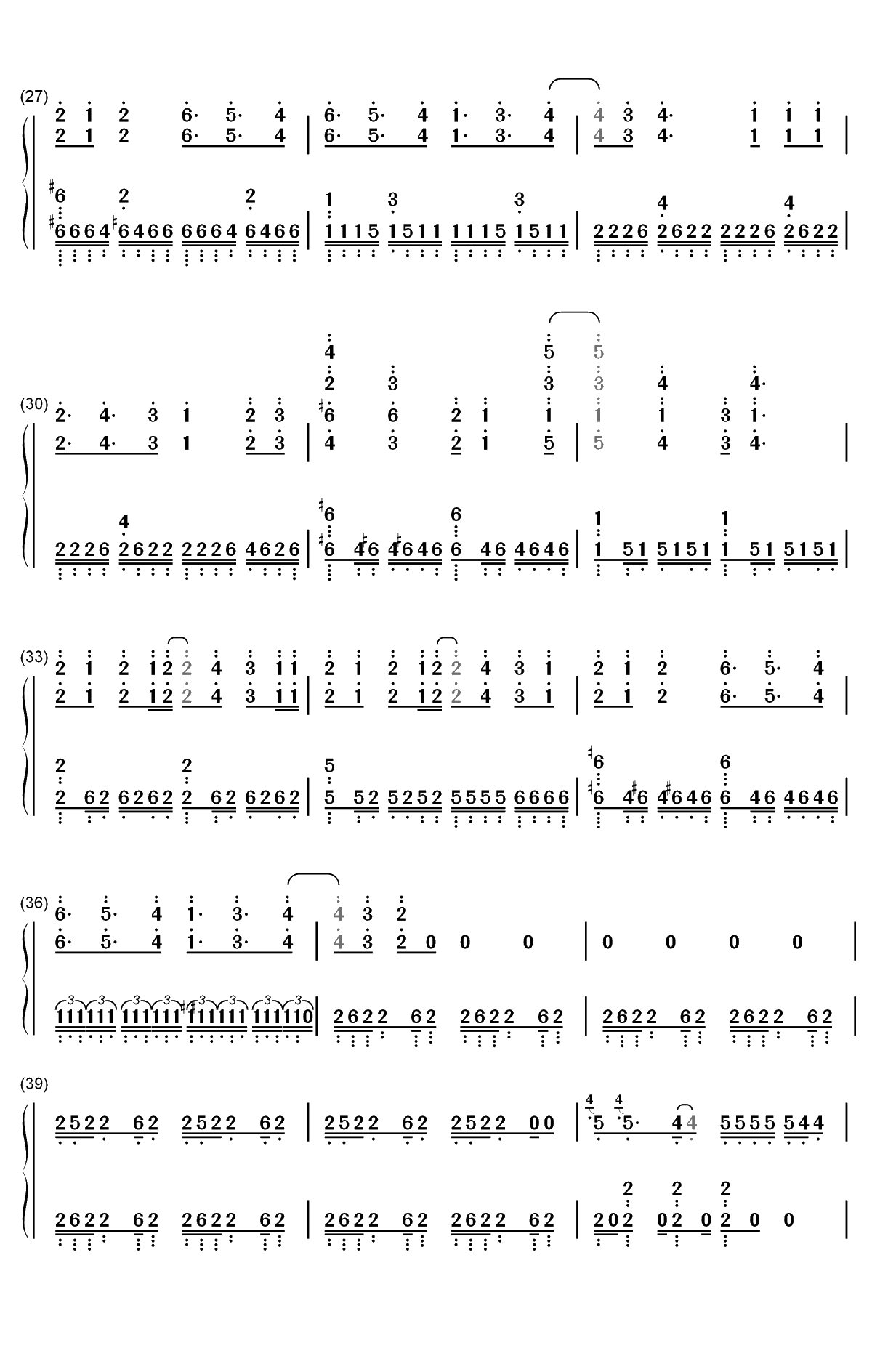 Q-vism-心理测量者第三季OP双手简谱预览3