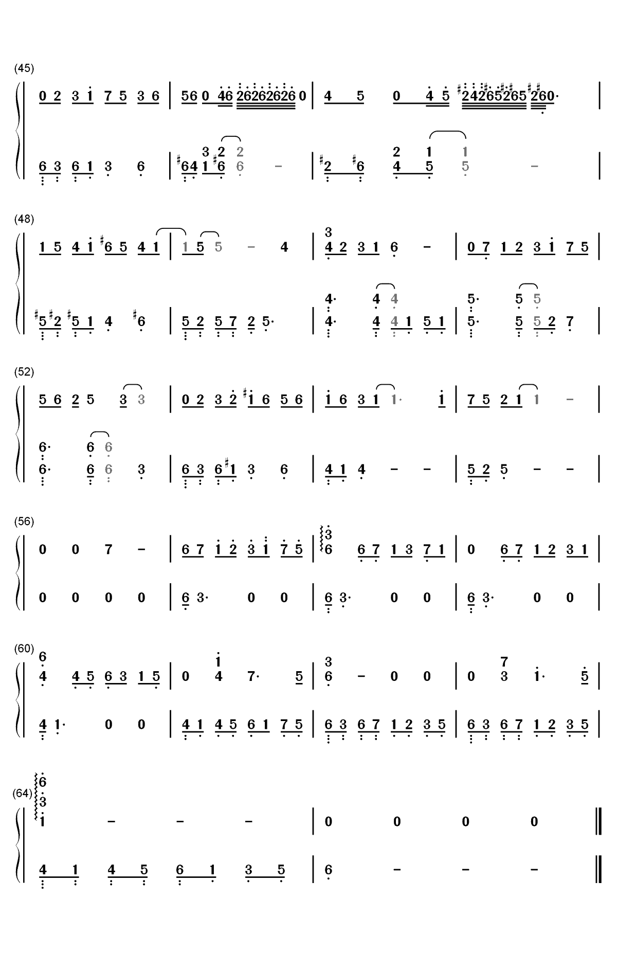 余年-肖战娓娓细数与你并肩-庆余年片尾曲双手简谱预览3