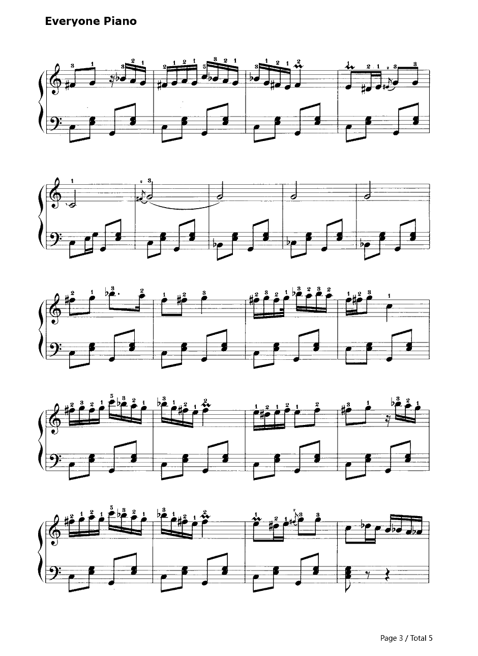 霍拉舞曲钢琴谱-霍拉舞曲3