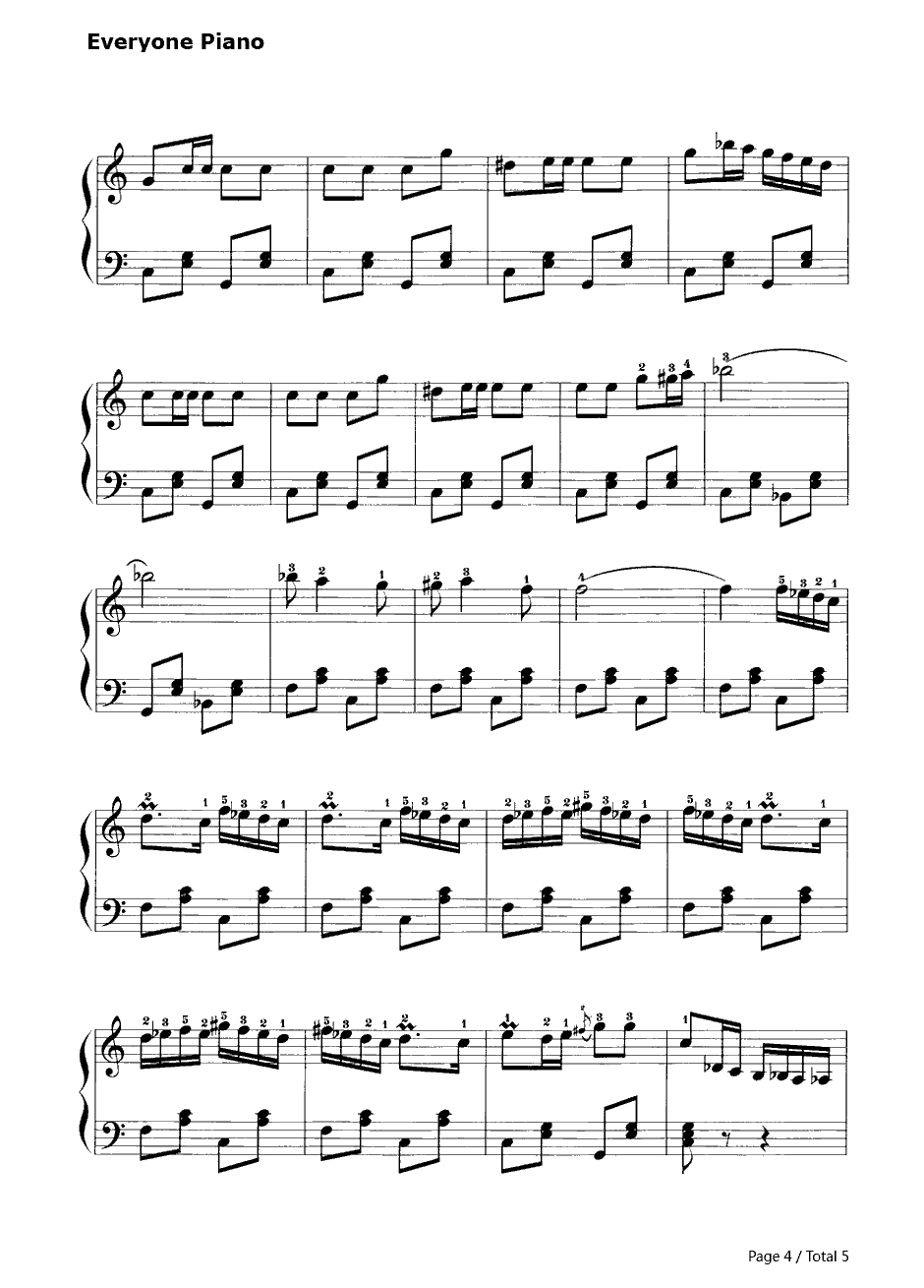 霍拉舞曲钢琴谱-霍拉舞曲4