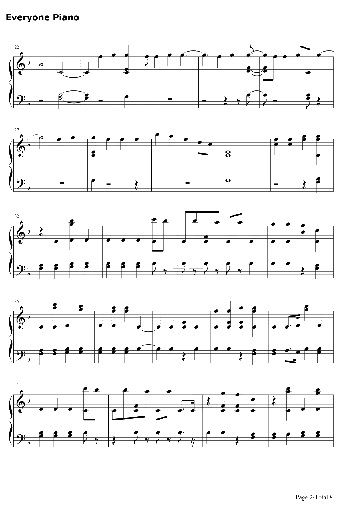 Stand钢琴谱-GeorgeS.Clinton-僵尸高校OST2