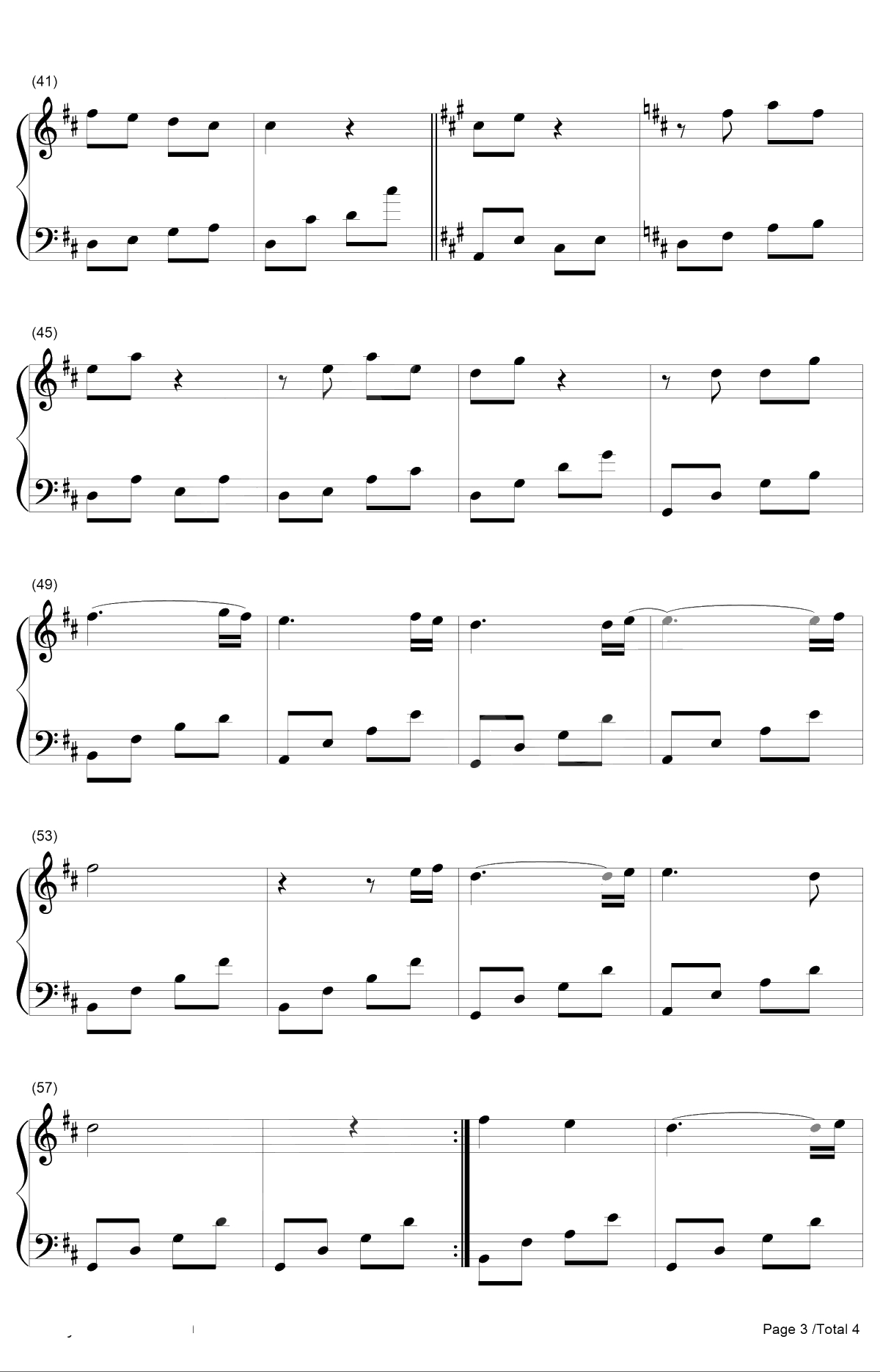 我的名字叫伊莲钢琴谱-伊莲娜·霍莱-MyNameisElyon3