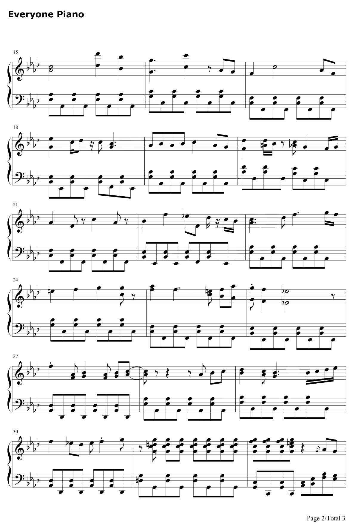 如果有你在钢琴谱-伊织-キミがいれば2