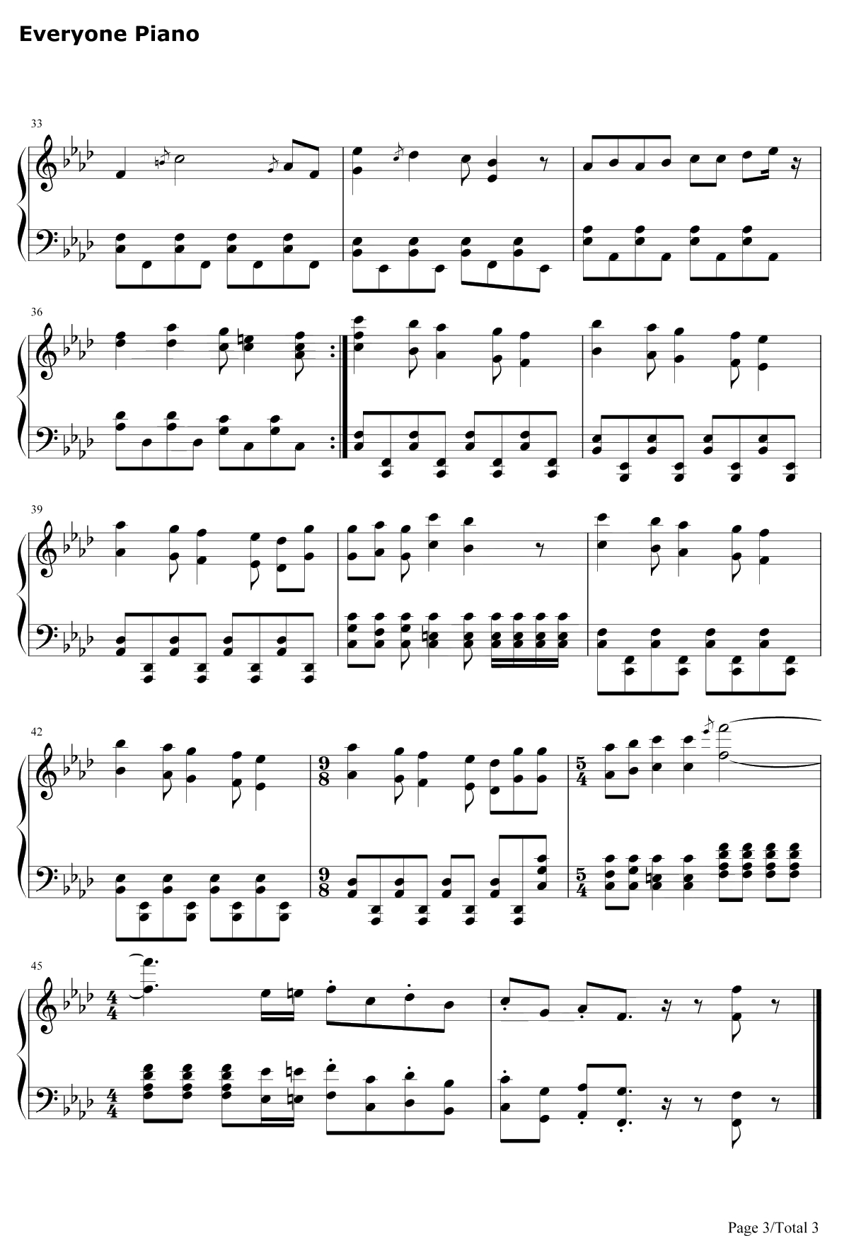 如果有你在钢琴谱-伊织-キミがいれば3