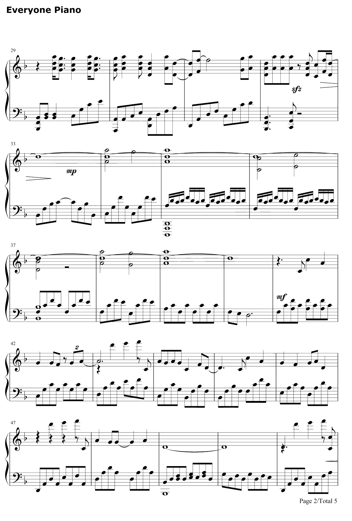 山海钢琴谱-华晨宇-被震撼到了太惊艳2