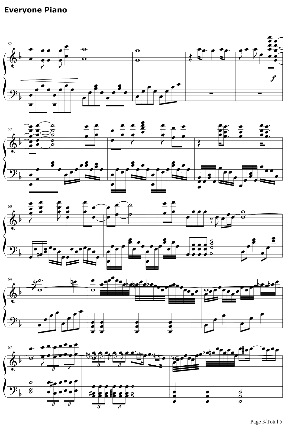 山海钢琴谱-华晨宇-被震撼到了太惊艳3