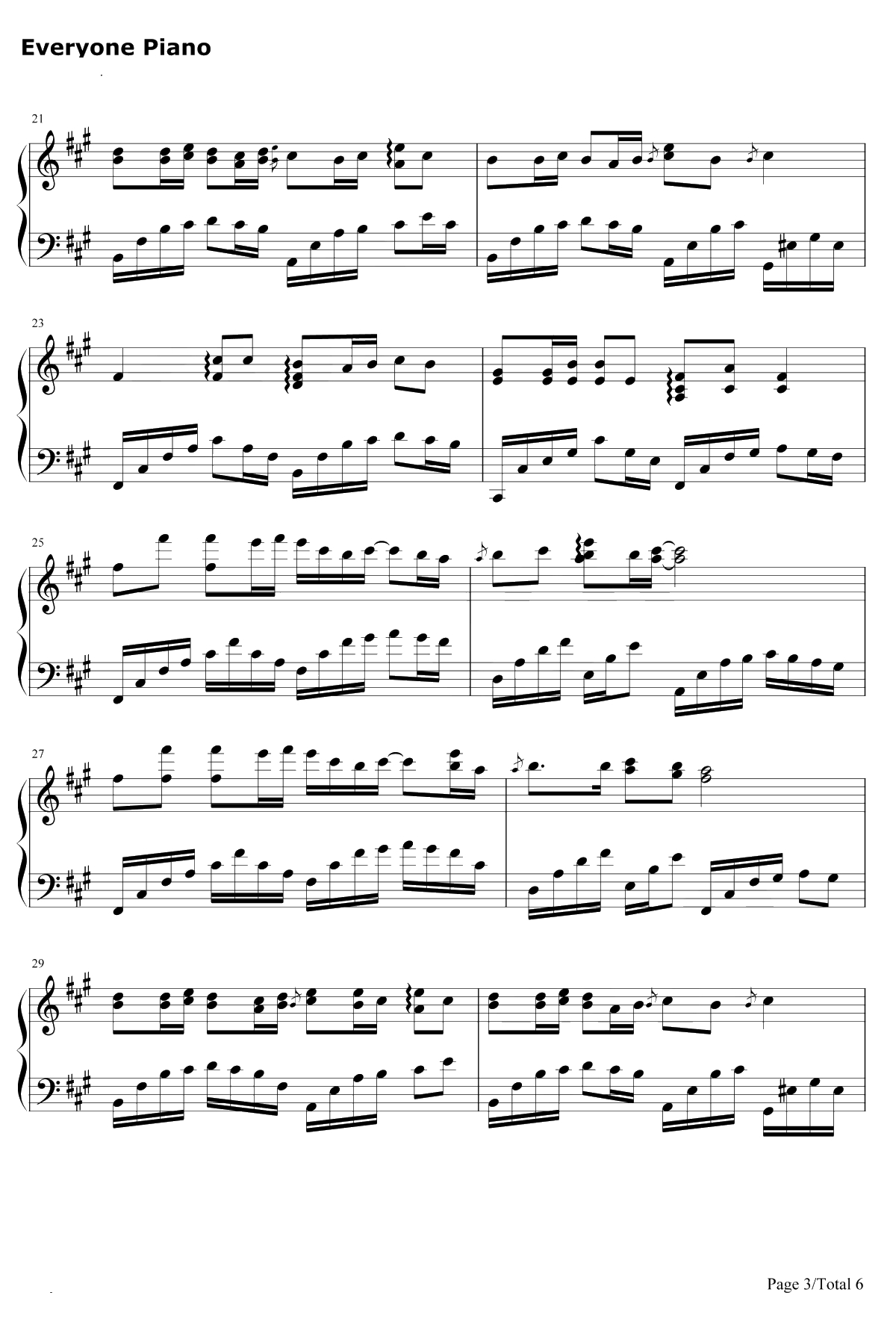 天涯钢琴谱-任贤齐-笑傲江湖片尾曲3