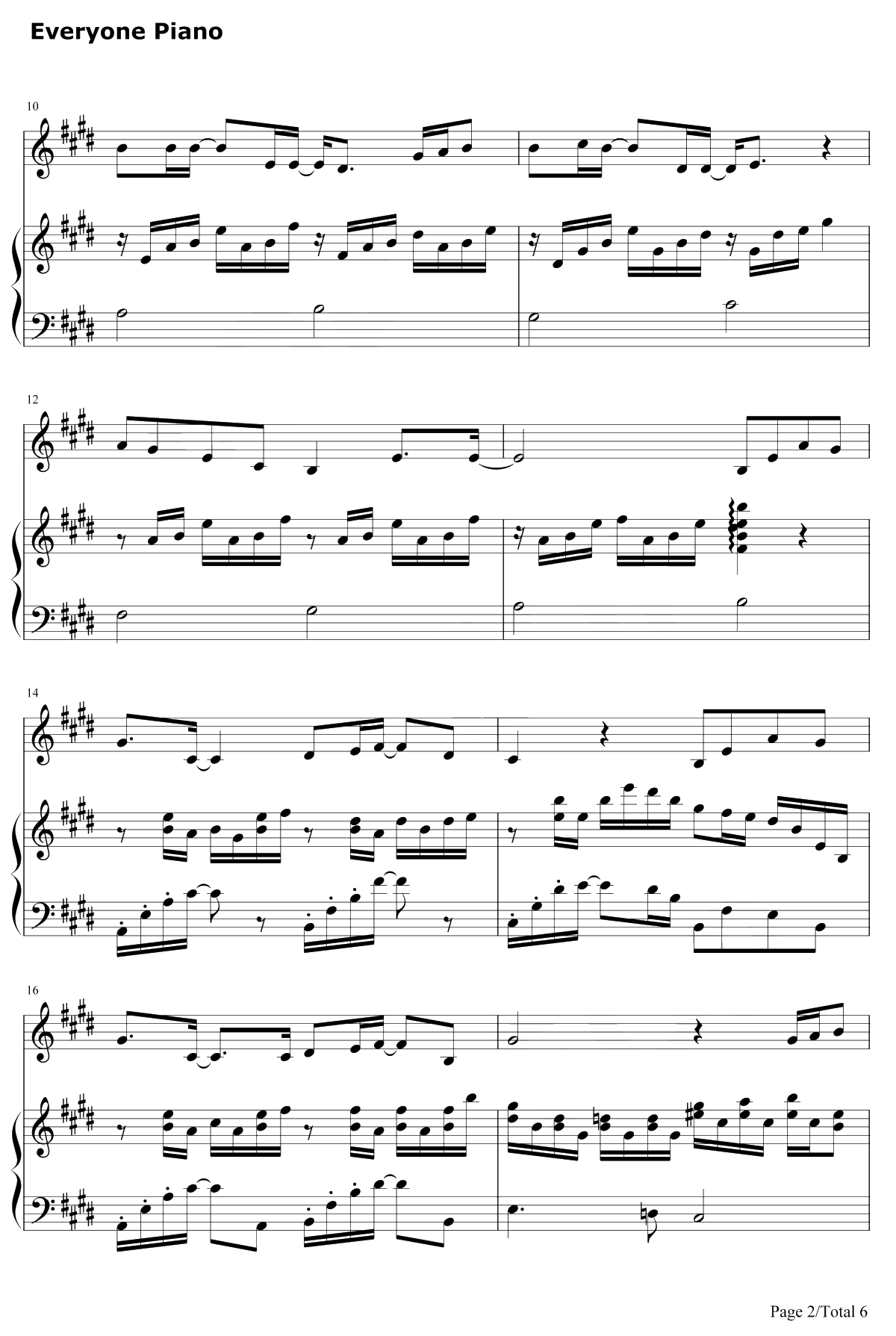 旧日时光钢琴谱-黑崎子-肆式青春中文版主题曲2