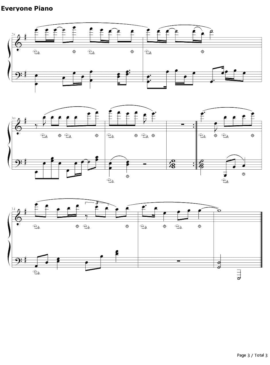 做你的男人钢琴谱-张信哲3