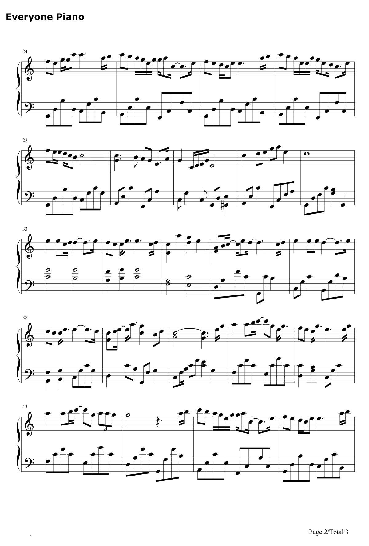 属于钢琴谱-梁静茹2