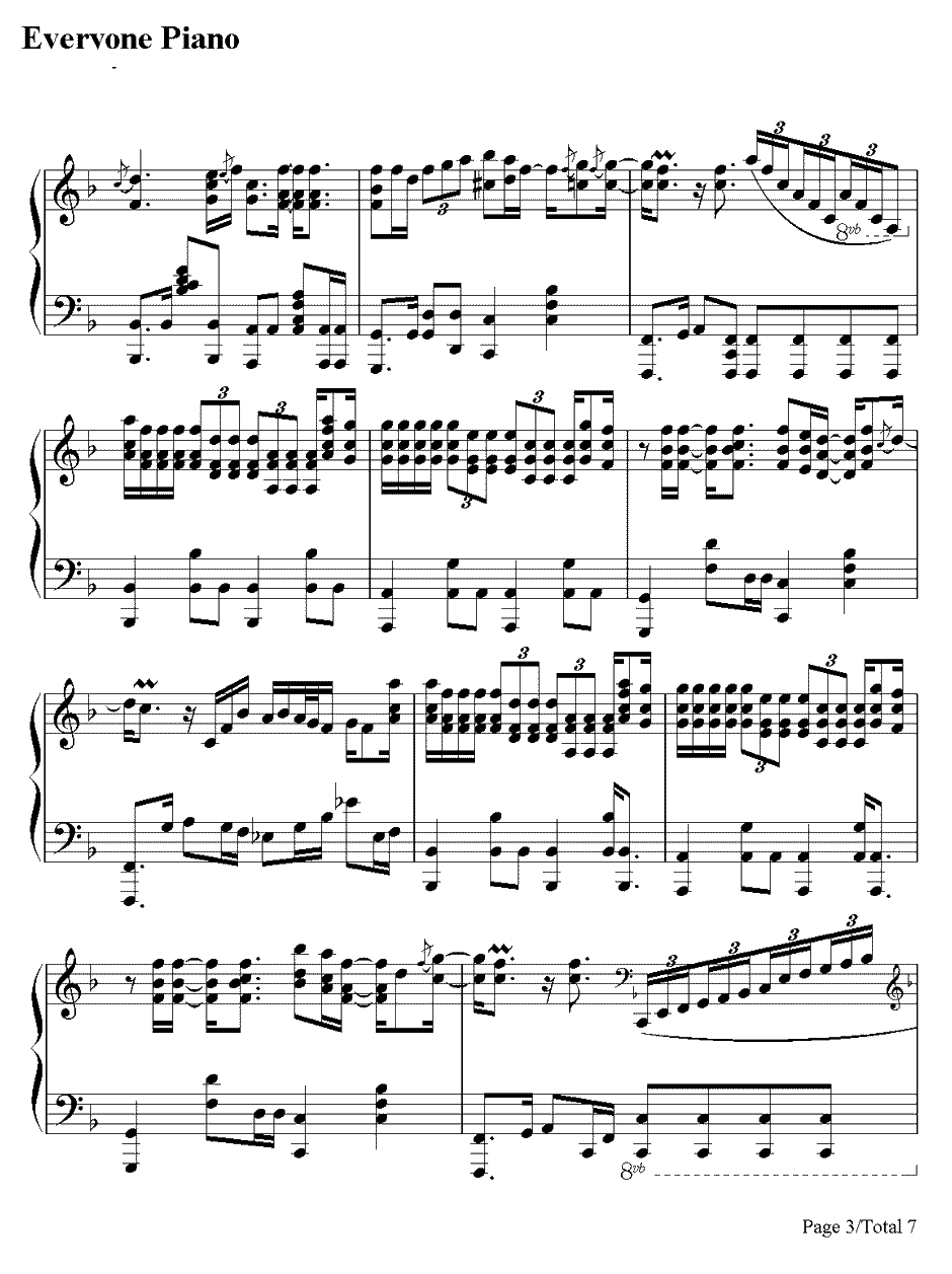 爱如潮水钢琴谱-张信哲-张信哲《心事》的主打歌3