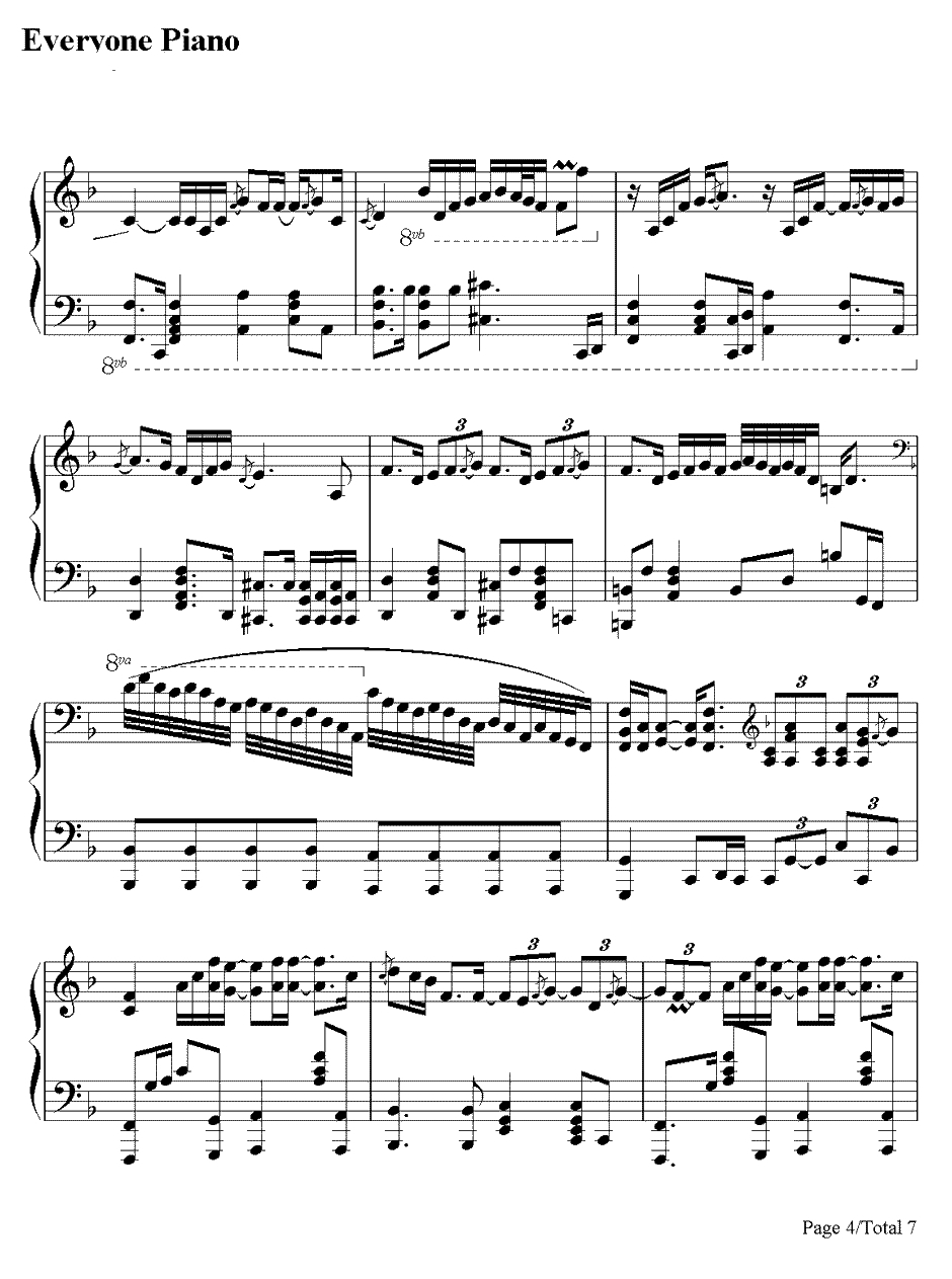 爱如潮水钢琴谱-张信哲-张信哲《心事》的主打歌4