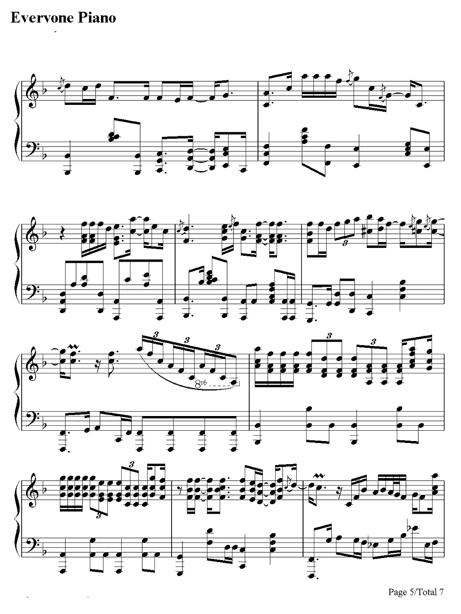 爱如潮水钢琴谱-张信哲-张信哲《心事》的主打歌5