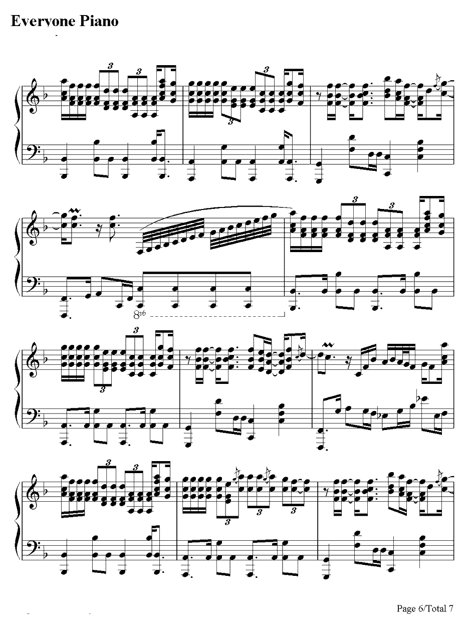 爱如潮水钢琴谱-张信哲-张信哲《心事》的主打歌6