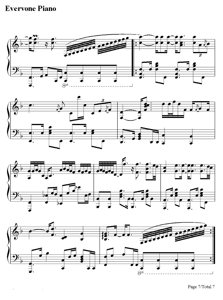 爱如潮水钢琴谱-张信哲-张信哲《心事》的主打歌7