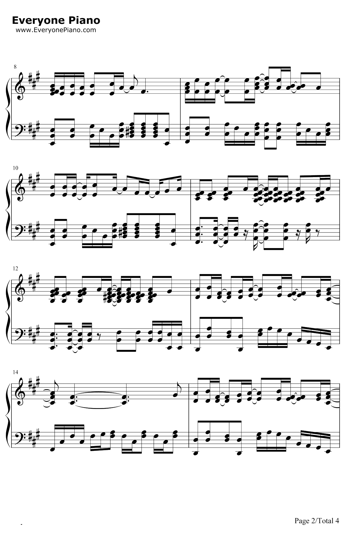 Wonderwall钢琴谱-Oasis2