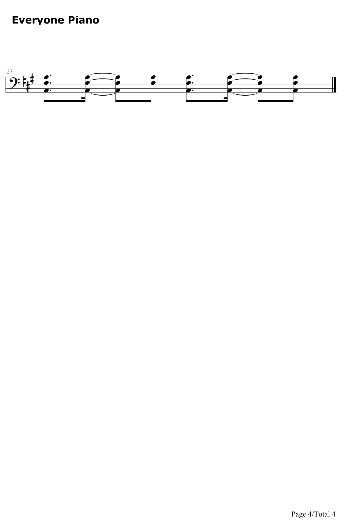Wonderwall钢琴谱-Oasis4