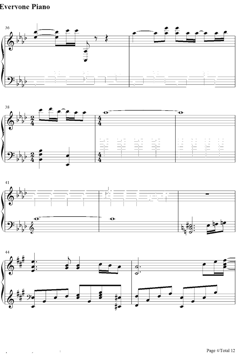 银色飞行船钢琴谱-supercell-被狙击的学园OP4