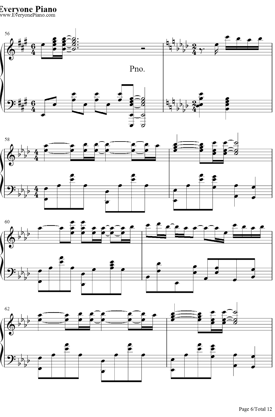 银色飞行船钢琴谱-supercell-被狙击的学园OP6