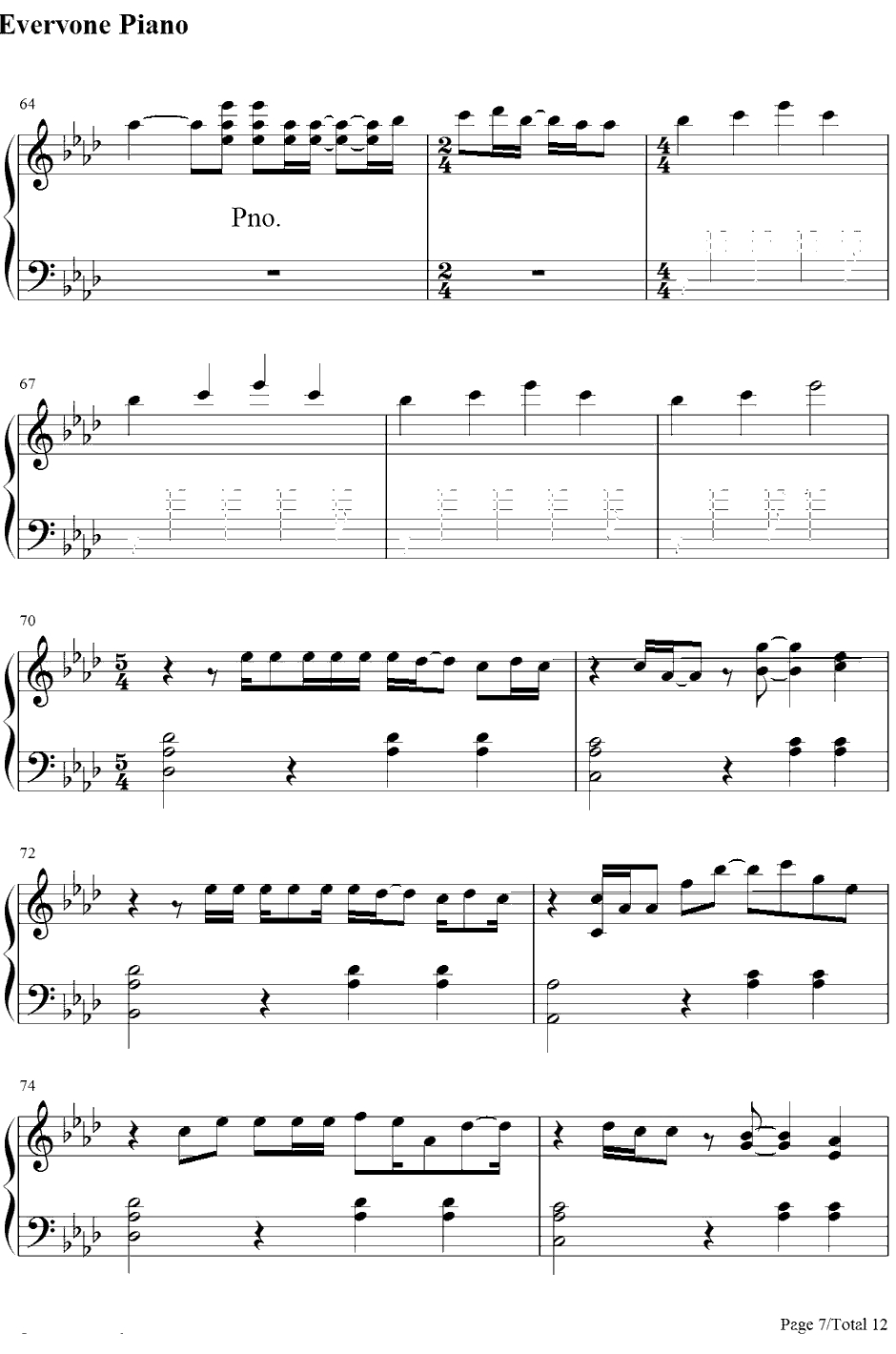 银色飞行船钢琴谱-supercell-被狙击的学园OP7