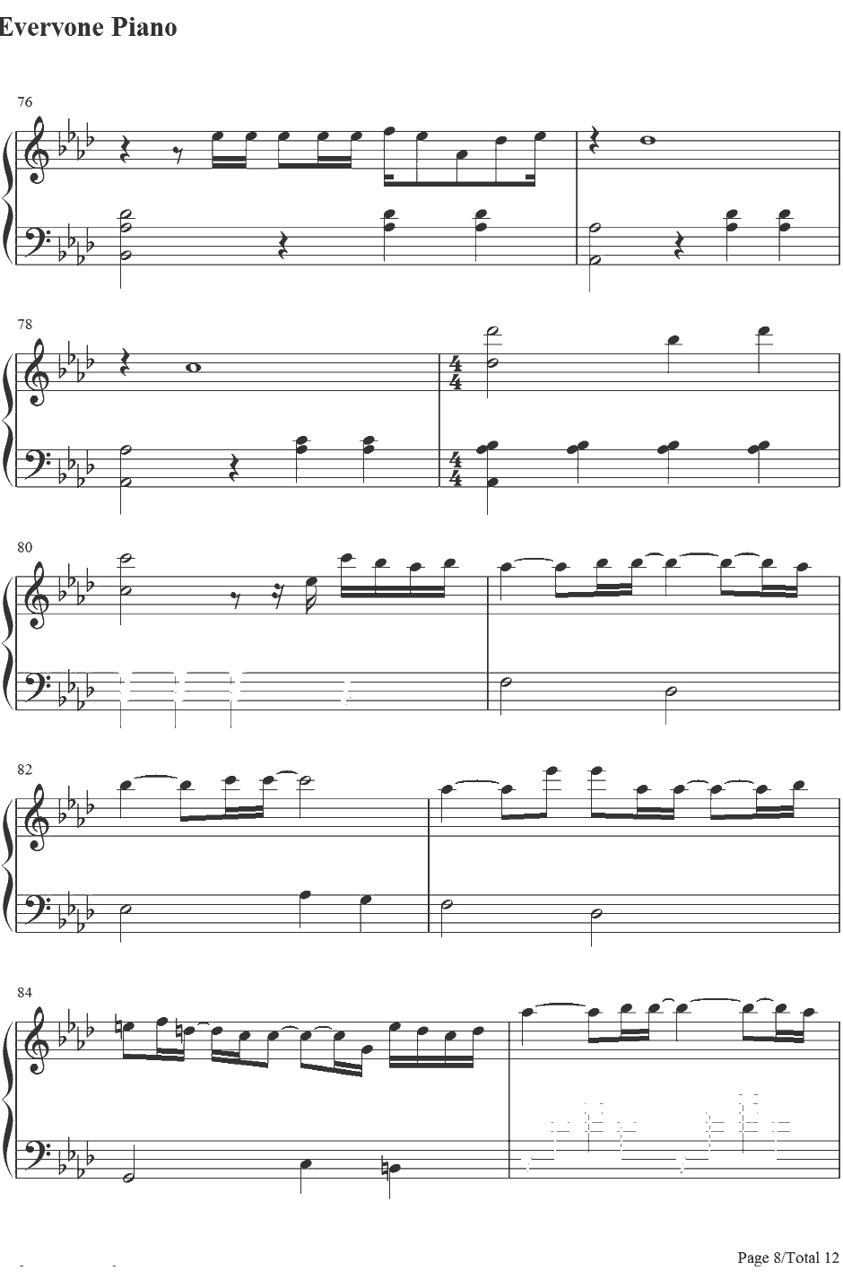 银色飞行船钢琴谱-supercell-被狙击的学园OP8