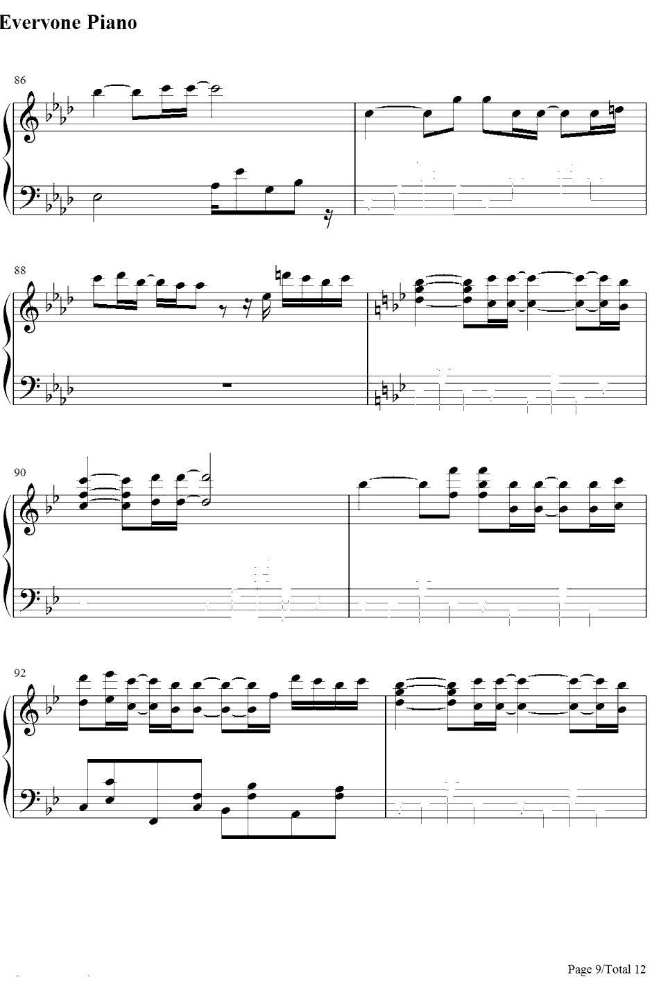 银色飞行船钢琴谱-supercell-被狙击的学园OP9