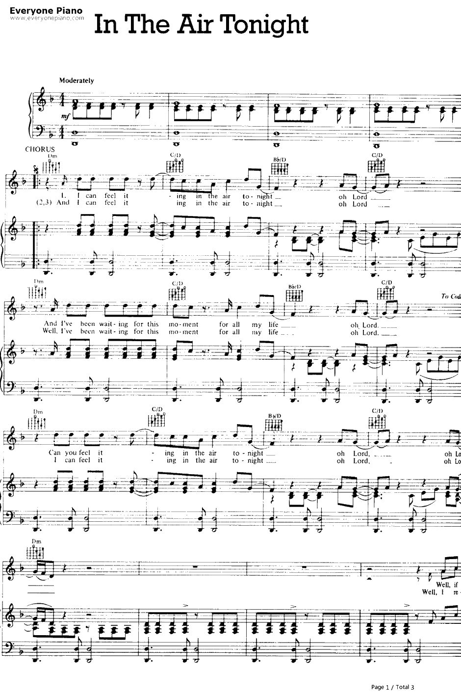 In The Air Tonight钢琴谱-PhilCollins1