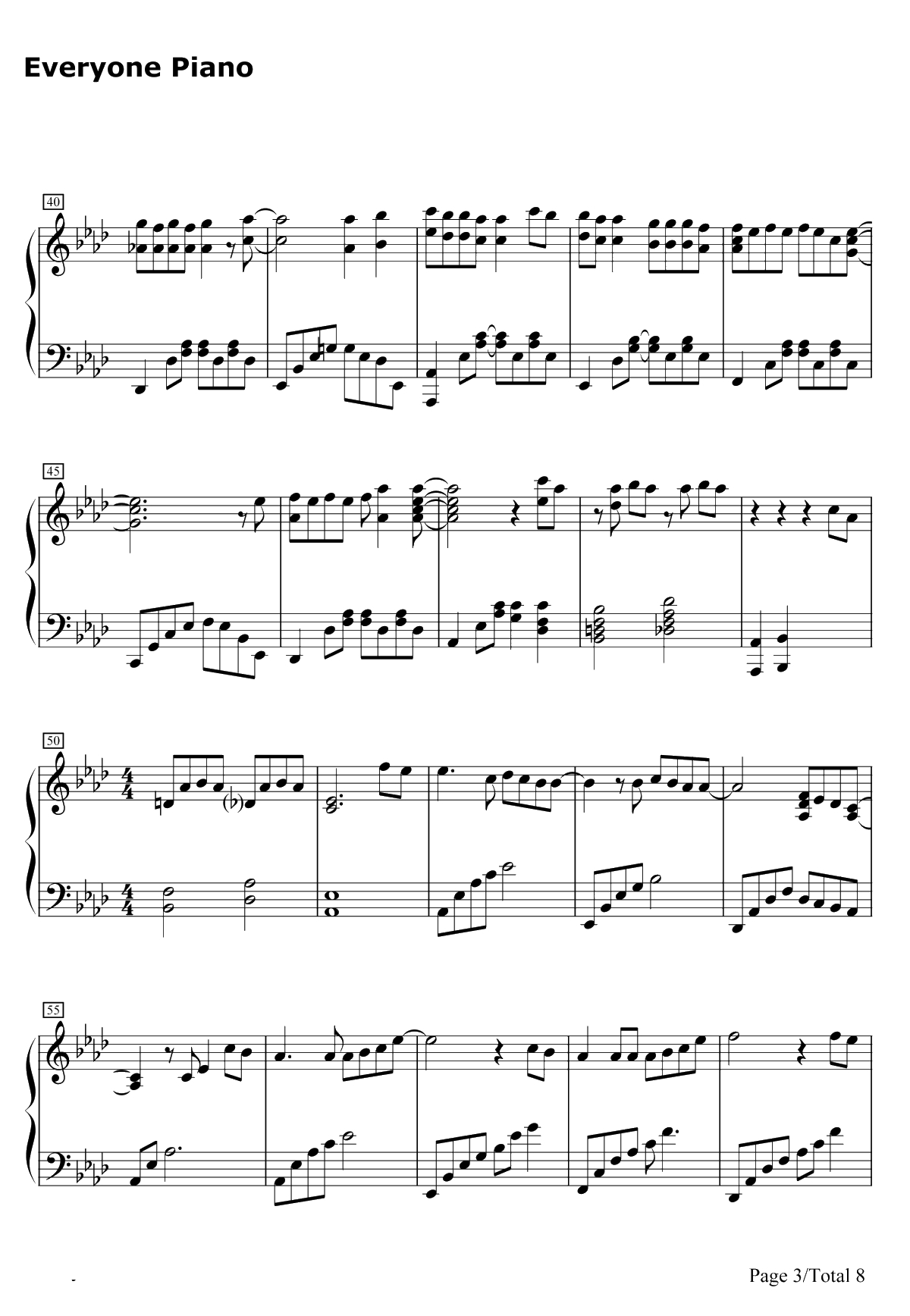 手纸~拝启十五の君へ~AngelaAki钢琴谱-AngelaAki-手纸~拝启十五の君3