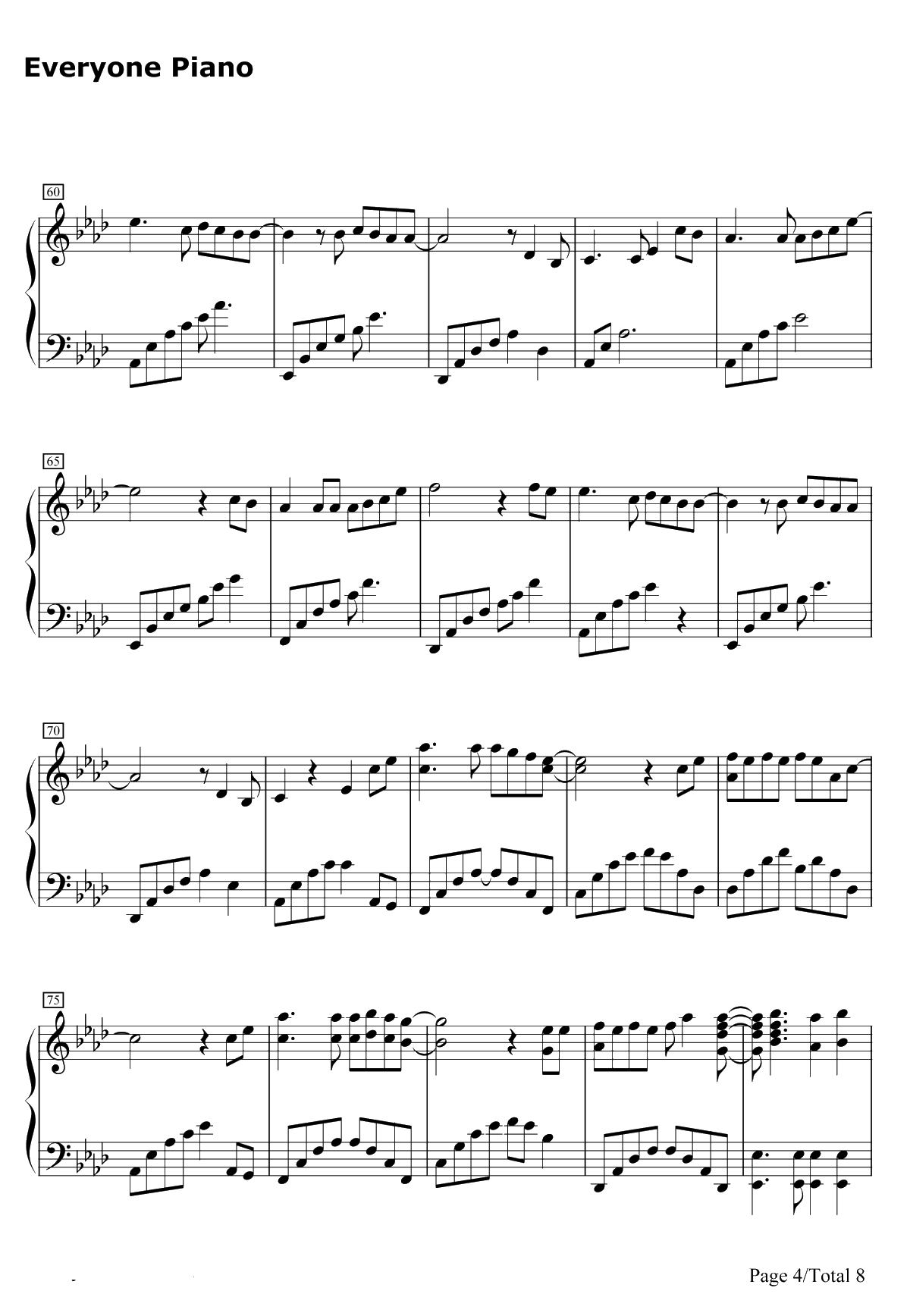 手纸~拝启十五の君へ~AngelaAki钢琴谱-AngelaAki-手纸~拝启十五の君4