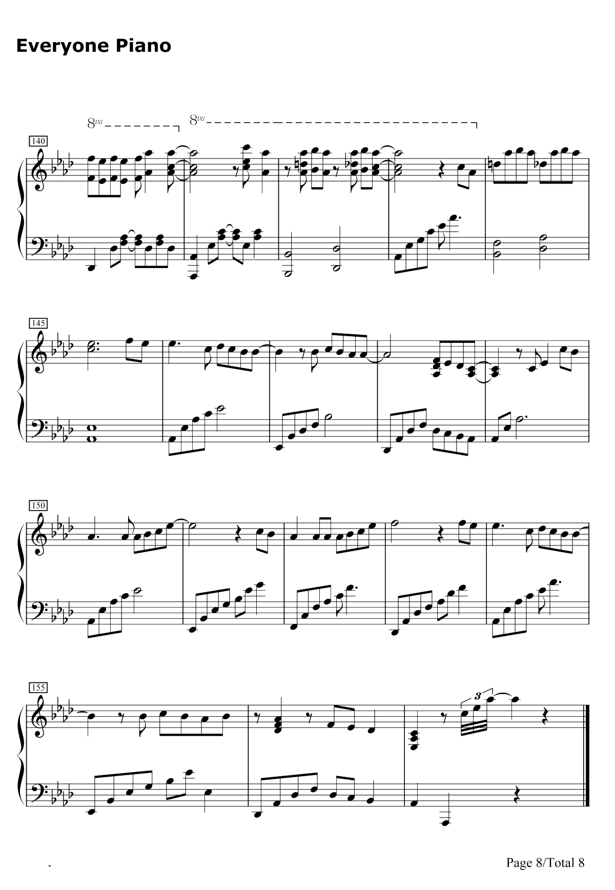 手纸~拝启十五の君へ~AngelaAki钢琴谱-AngelaAki-手纸~拝启十五の君8