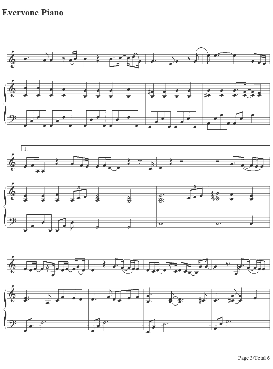 让人疯狂钢琴谱-孝琳-主君的太阳OST-孝琳3