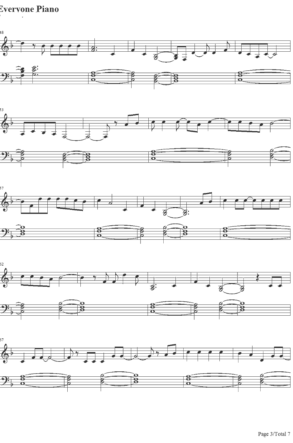 Carry On钢琴谱-Fun.3