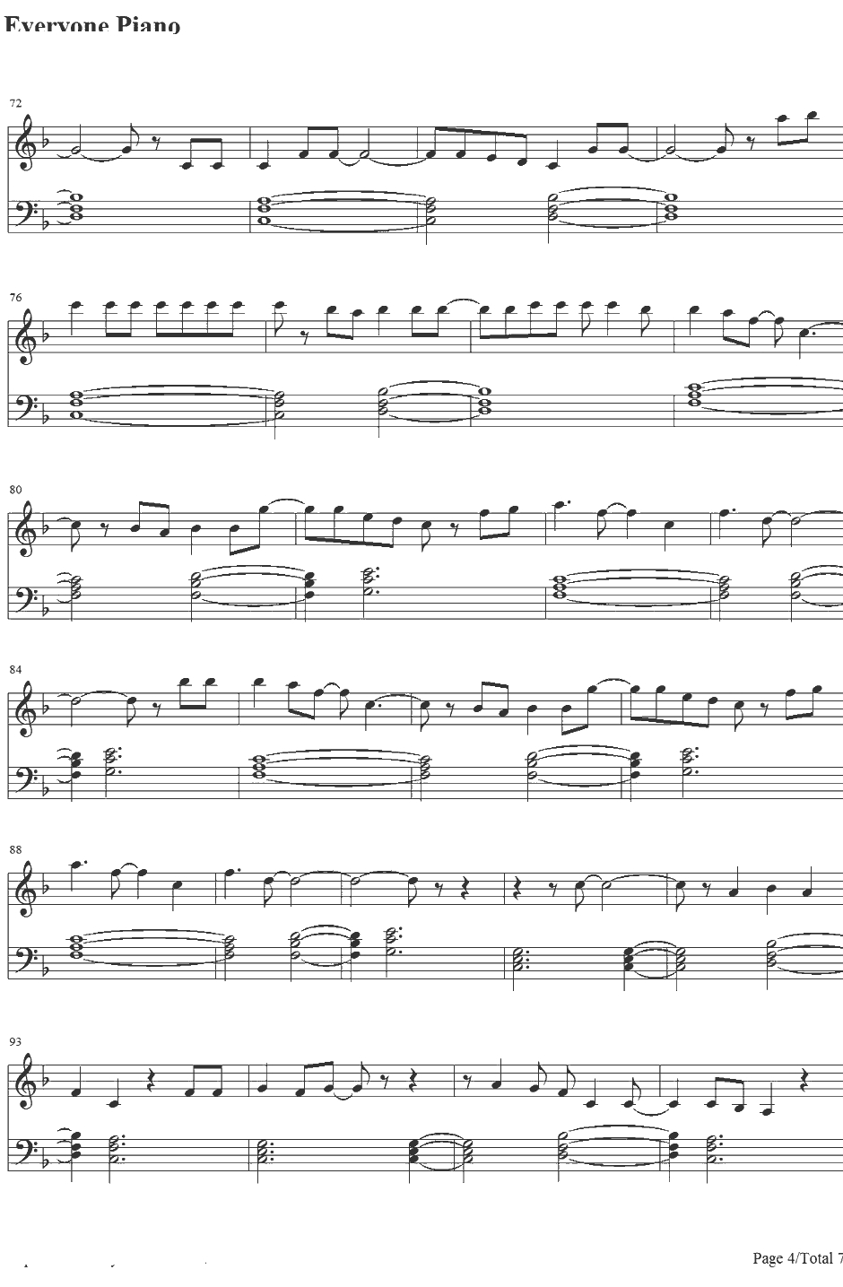 Carry On钢琴谱-Fun.4