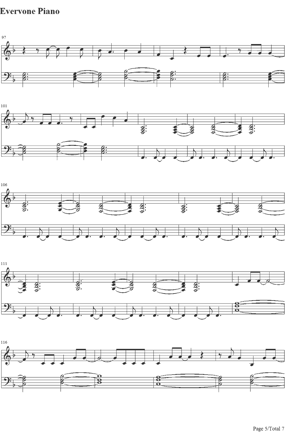 Carry On钢琴谱-Fun.5