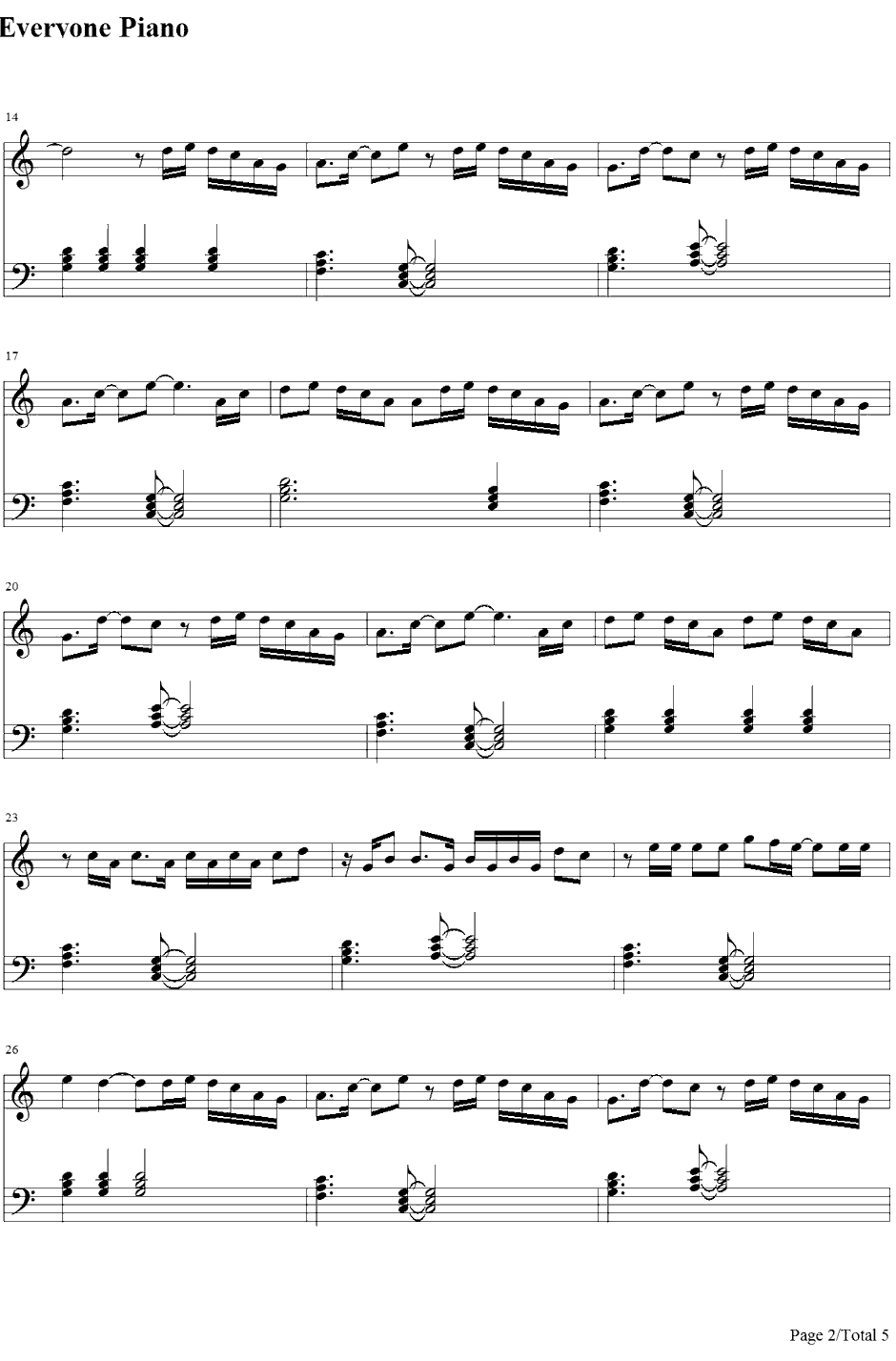 They Don't Know About Us钢琴谱-OneDirection2