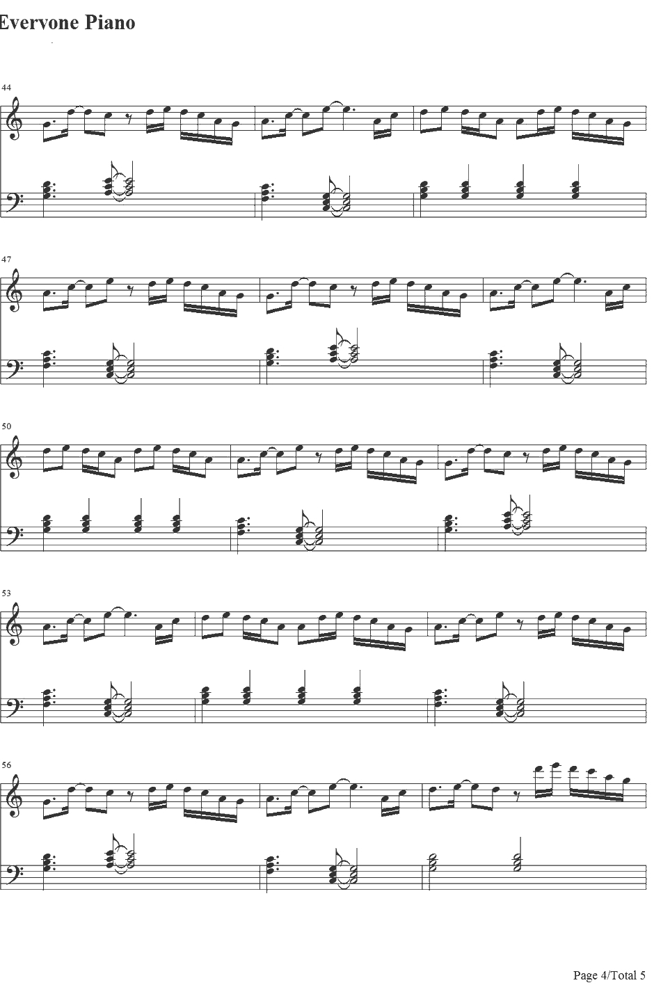 They Don't Know About Us钢琴谱-OneDirection4