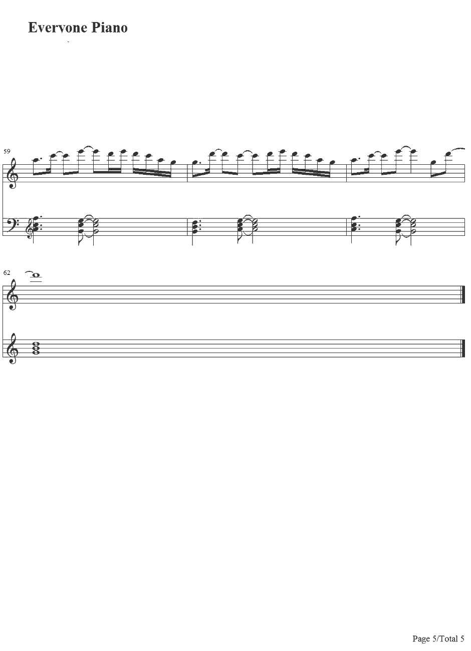 They Don't Know About Us钢琴谱-OneDirection5