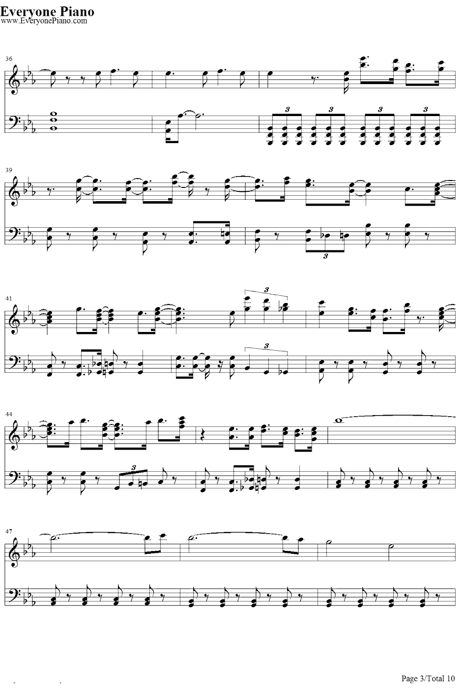 深海のリトルクライ钢琴谱-土岐麻子3