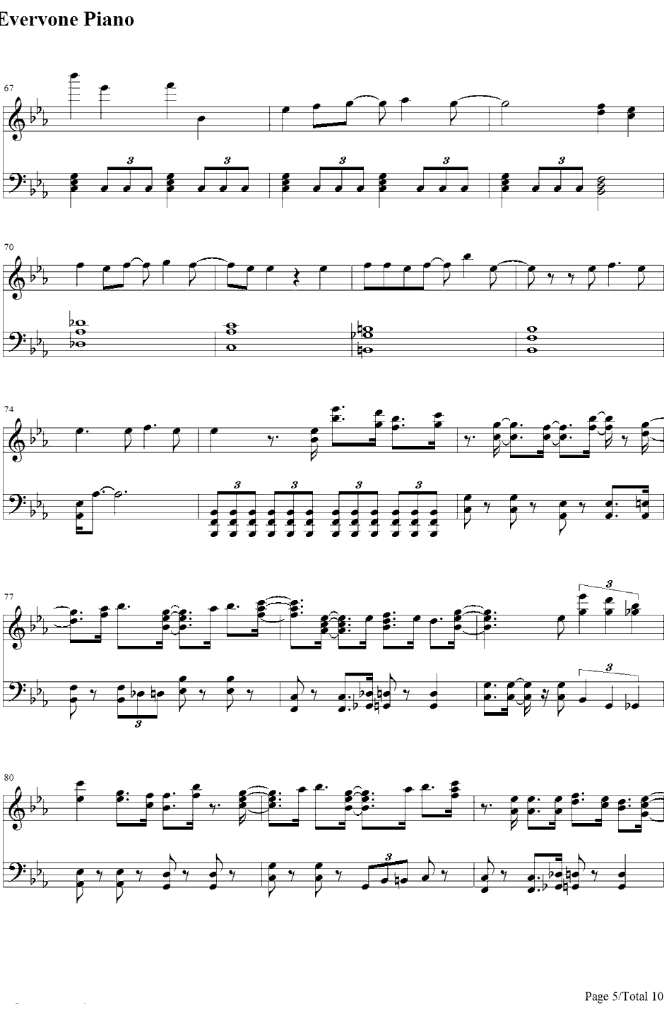 深海のリトルクライ钢琴谱-土岐麻子5