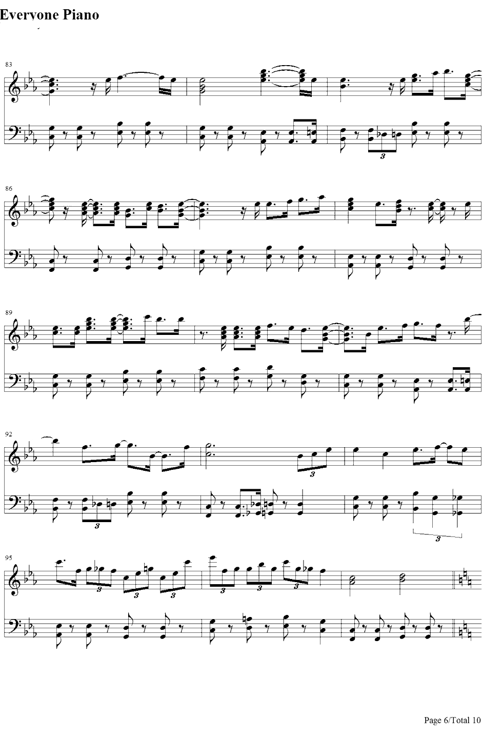 深海のリトルクライ钢琴谱-土岐麻子6