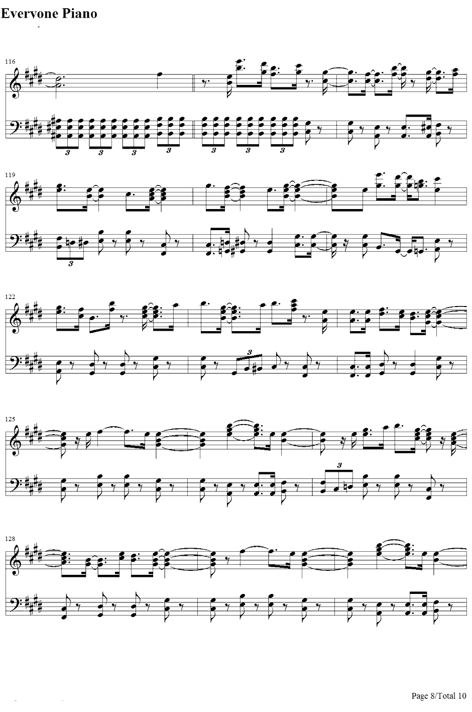 深海のリトルクライ钢琴谱-土岐麻子8