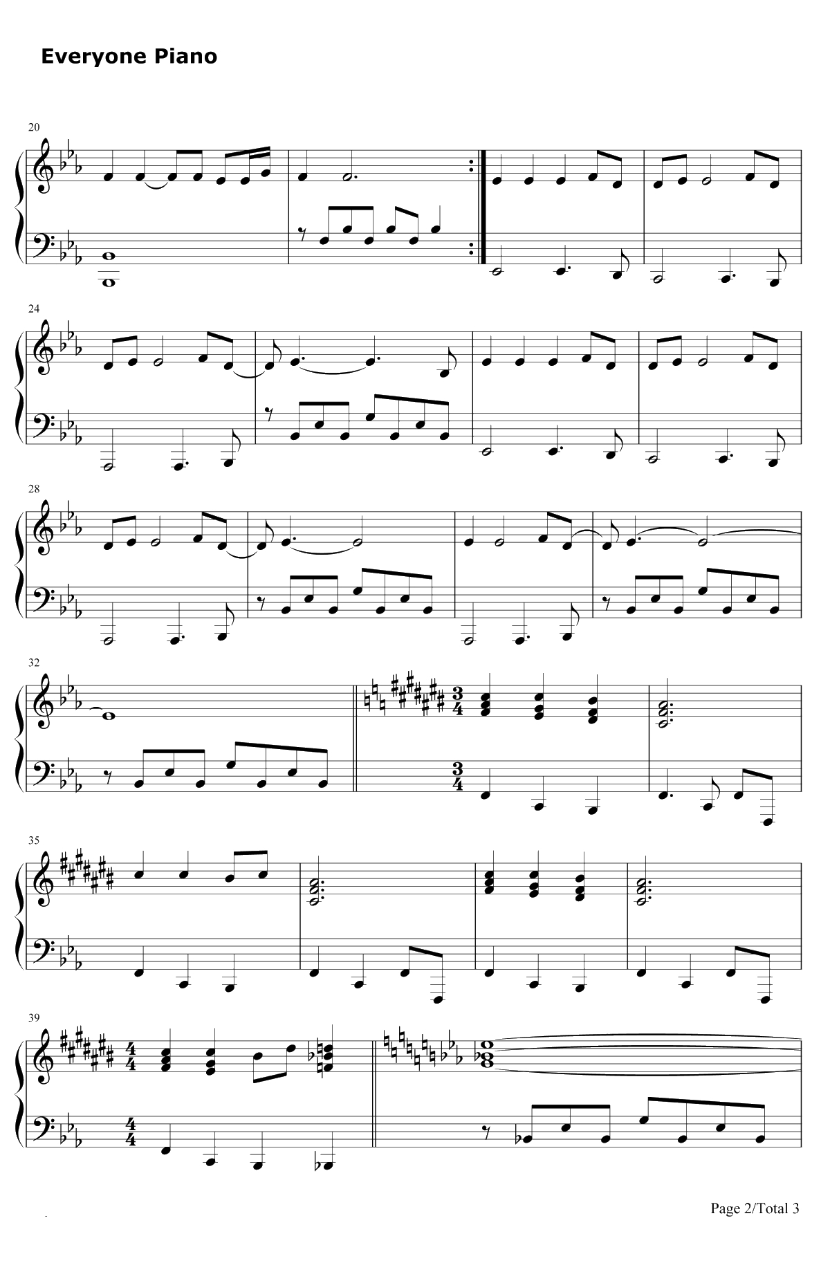 Only Time钢琴谱-Enya2