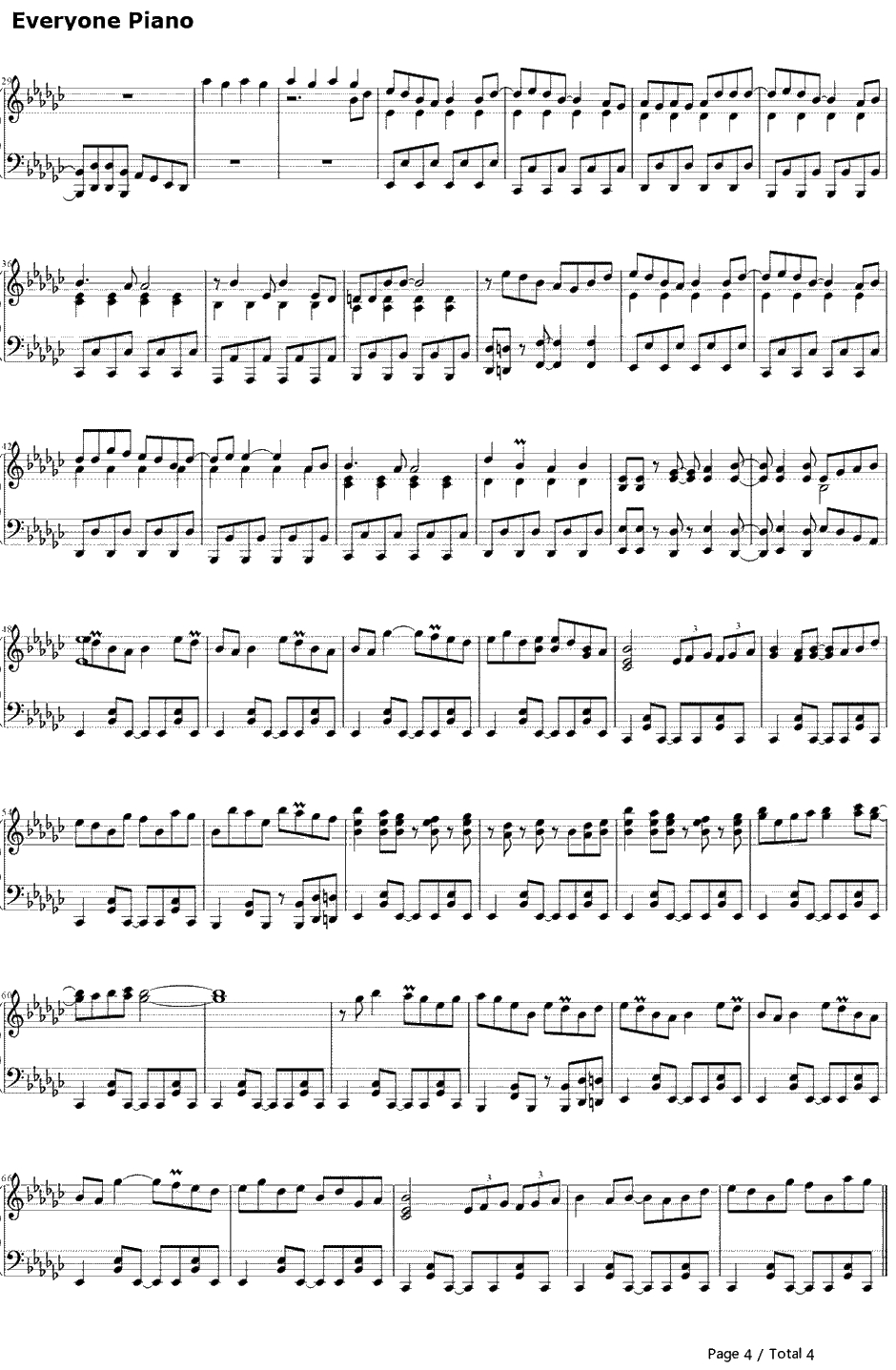 いろは呗钢琴谱-镜音リン-镜音リン4