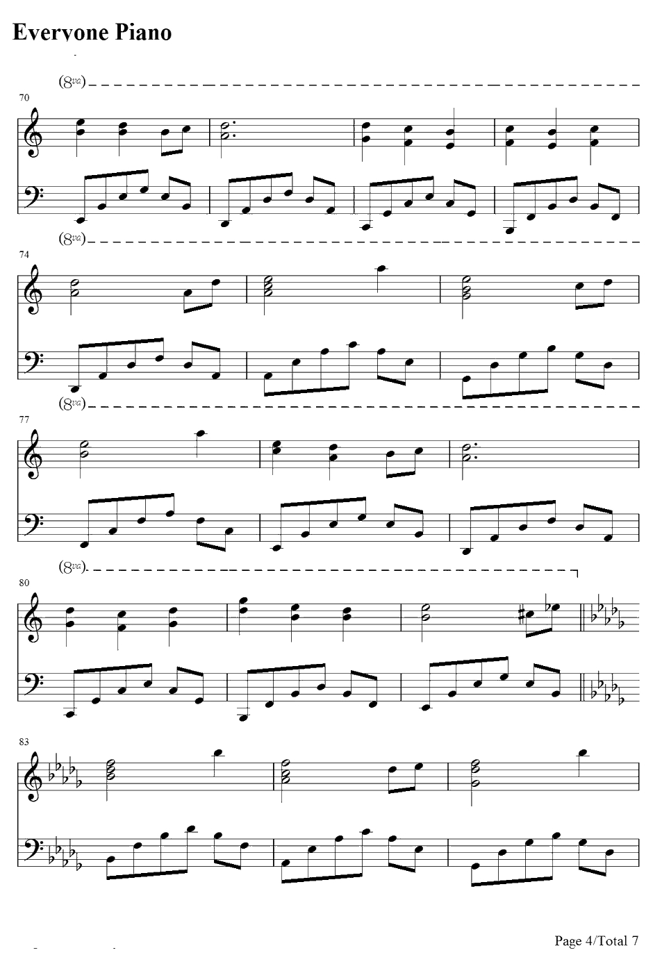 暗い森のサーカス钢琴谱-初音ミク鏡音リンレン-初音ミク鏡音リンレン4