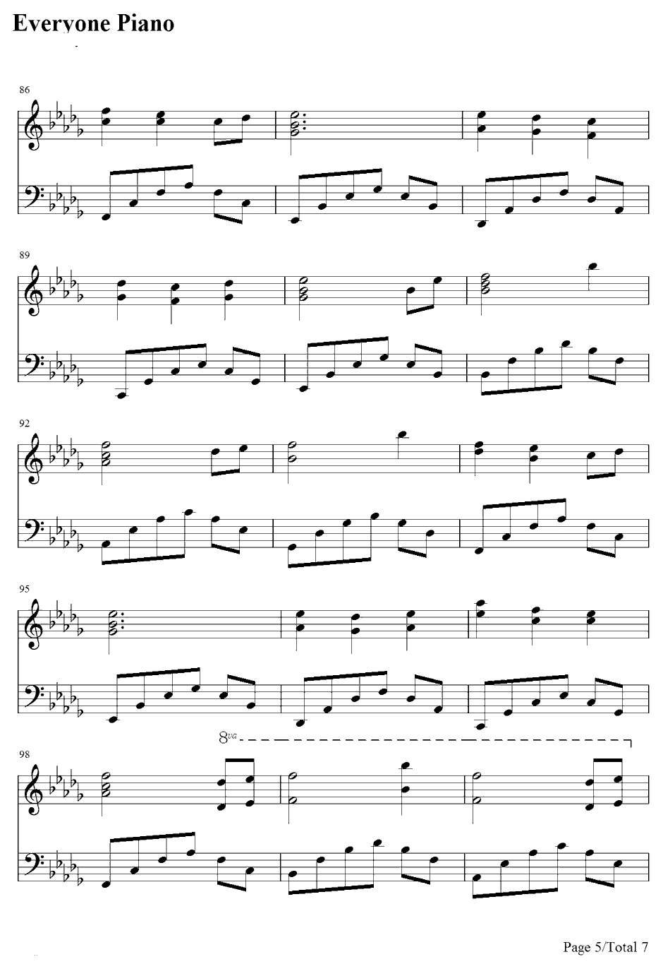 暗い森のサーカス钢琴谱-初音ミク鏡音リンレン-初音ミク鏡音リンレン5