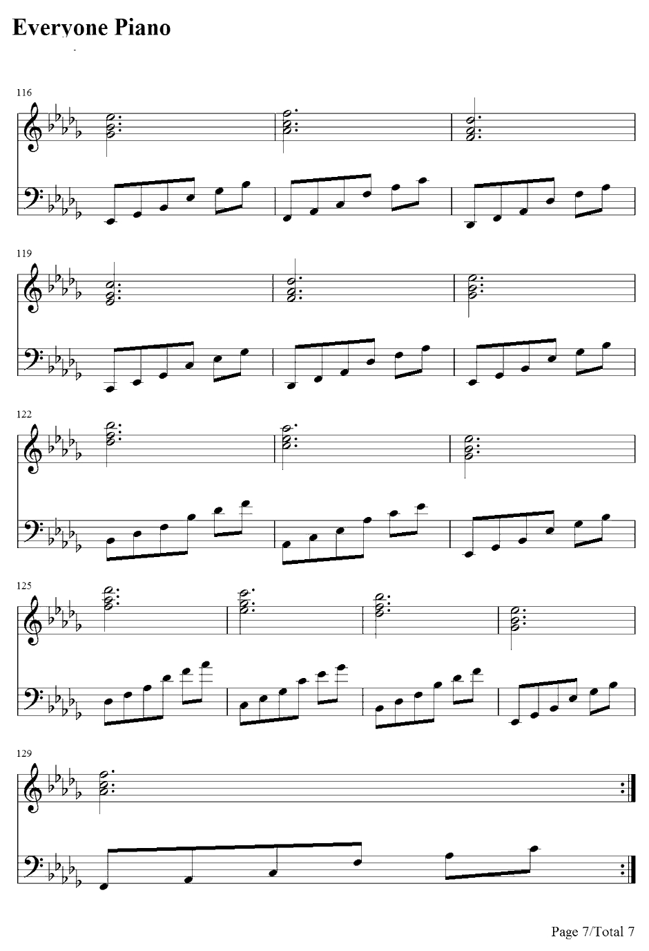 暗い森のサーカス钢琴谱-初音ミク鏡音リンレン-初音ミク鏡音リンレン7