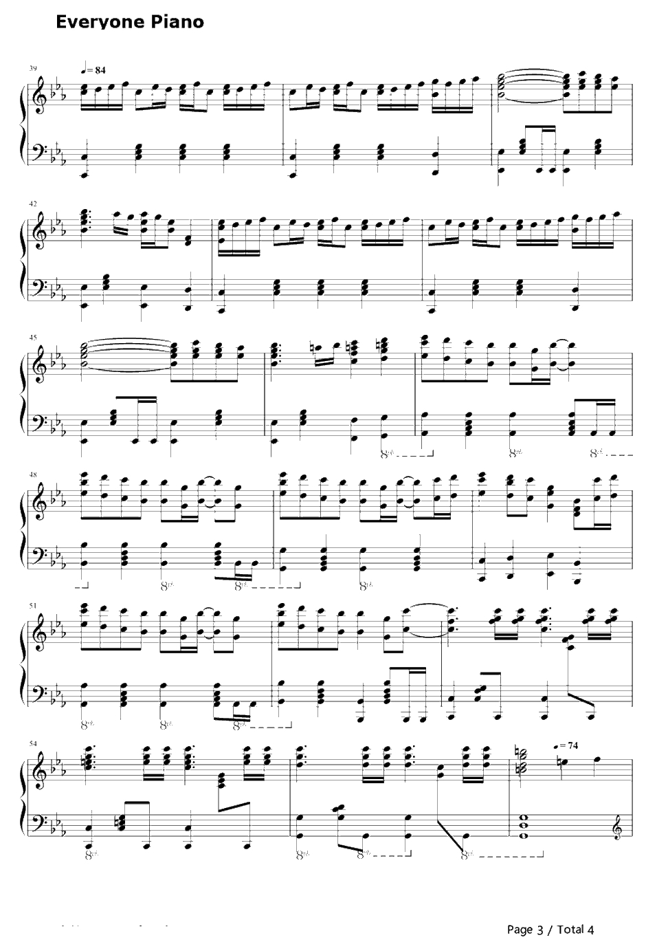 もしこの壁の中が一轩の家だとしたら钢琴谱-LinkedHorizon-自由への进撃3