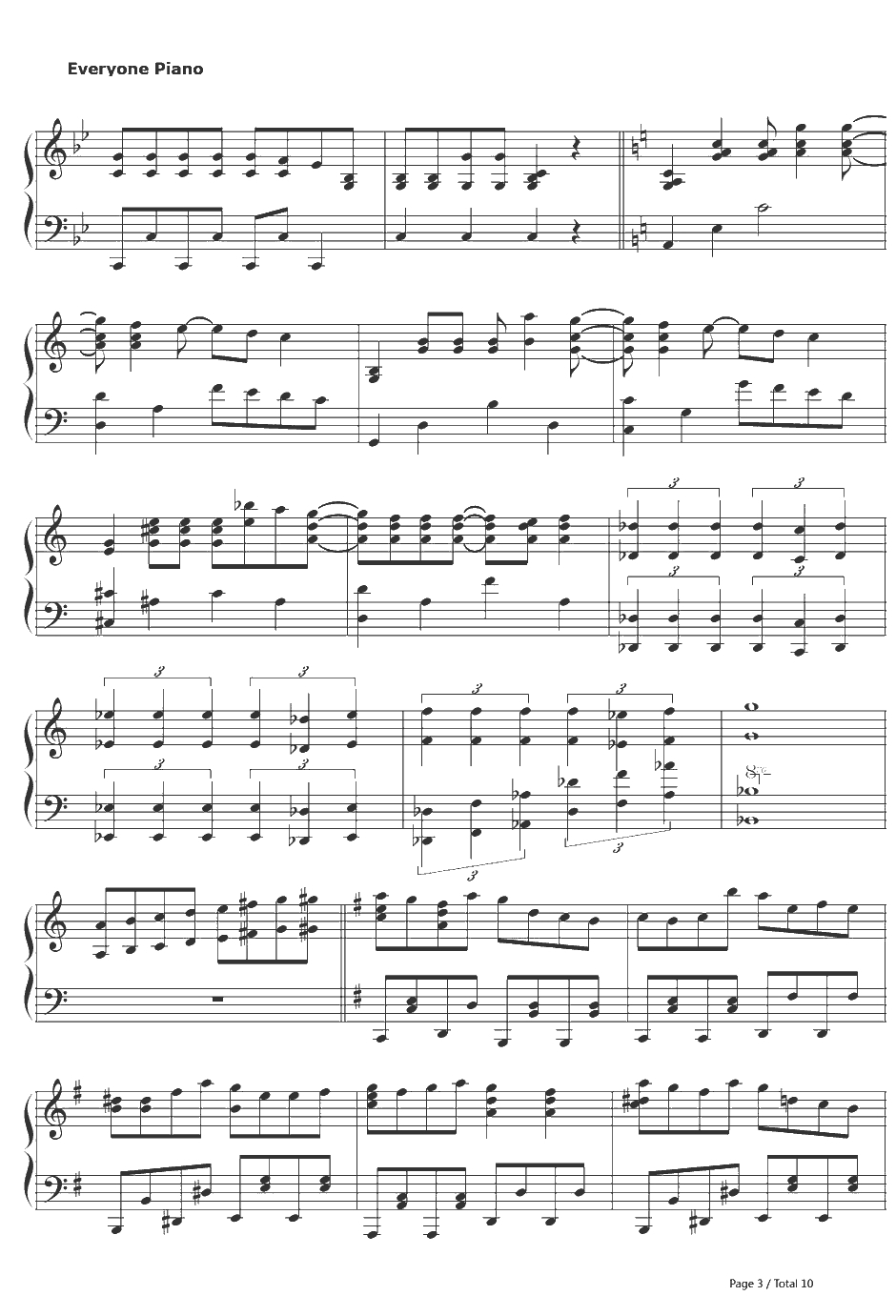 ヒャダインのじょーじょーゆーじょー钢琴谱-ヒャダイン-日常OP23