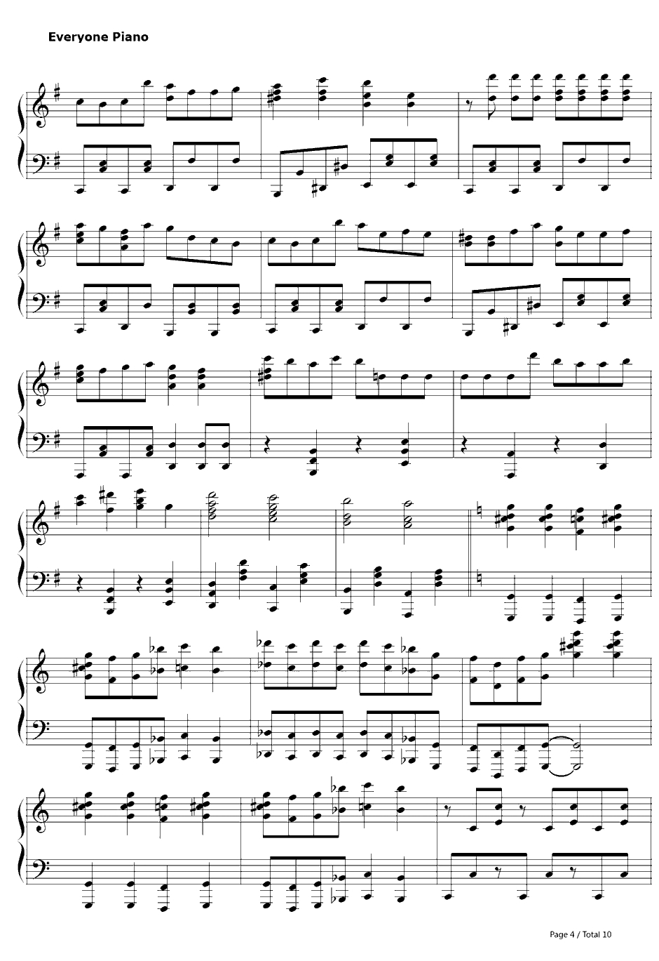 ヒャダインのじょーじょーゆーじょー钢琴谱-ヒャダイン-日常OP24