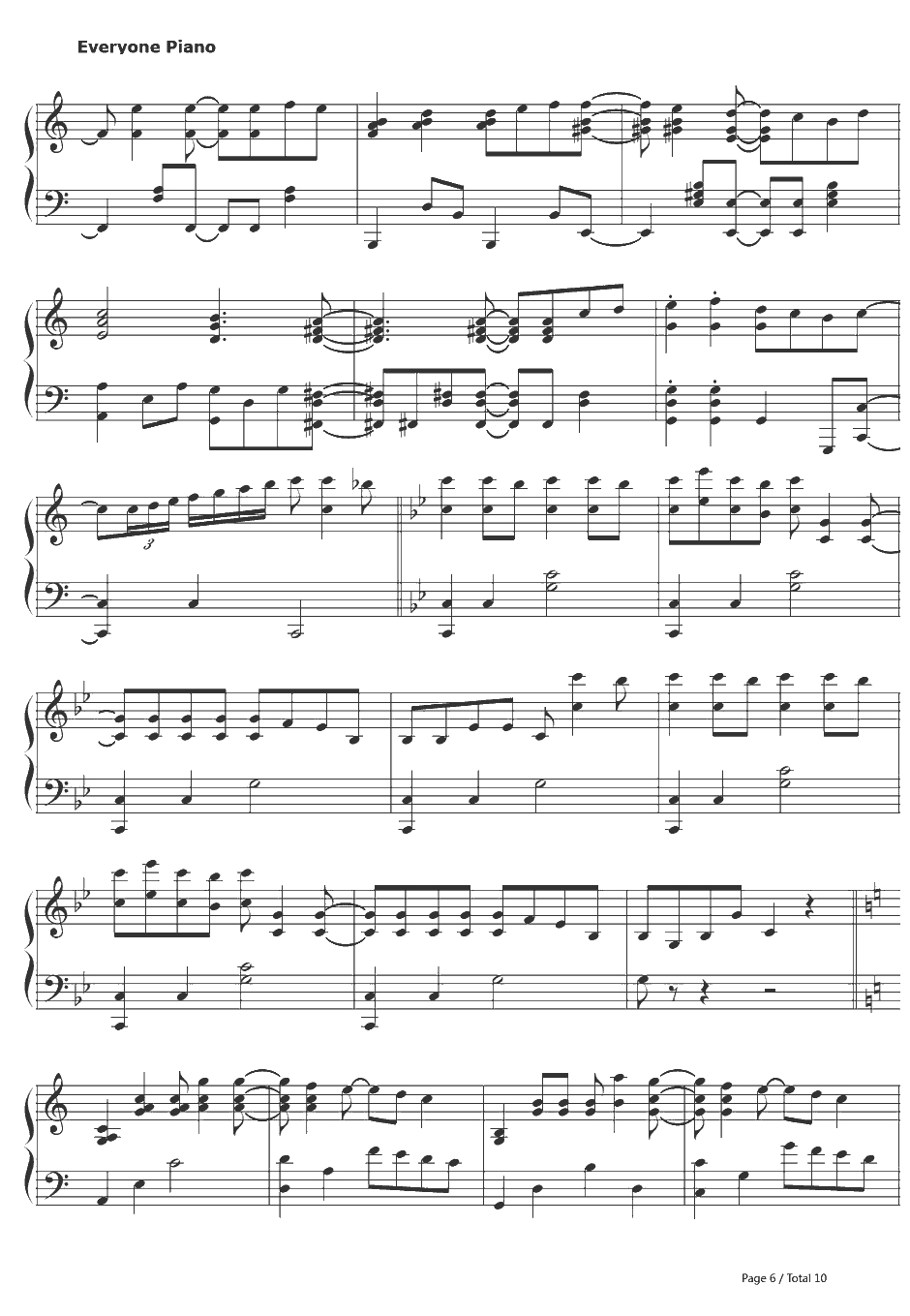 ヒャダインのじょーじょーゆーじょー钢琴谱-ヒャダイン-日常OP26